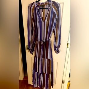 NWT multicolored striped maxi dress.